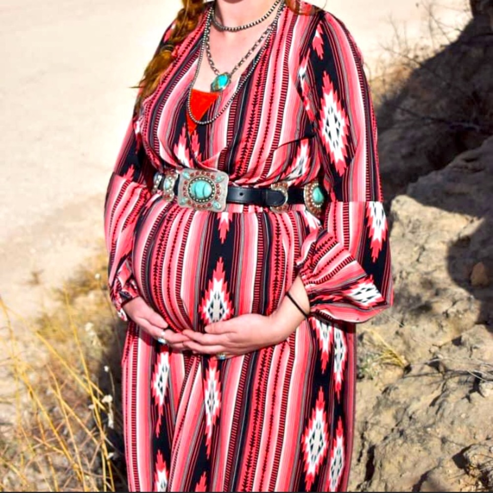Serape pink dress